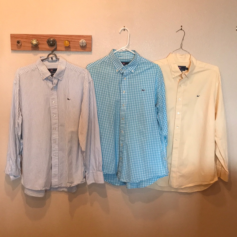 Set of 3 Vineyard Vines Classic Whale Shirt Large